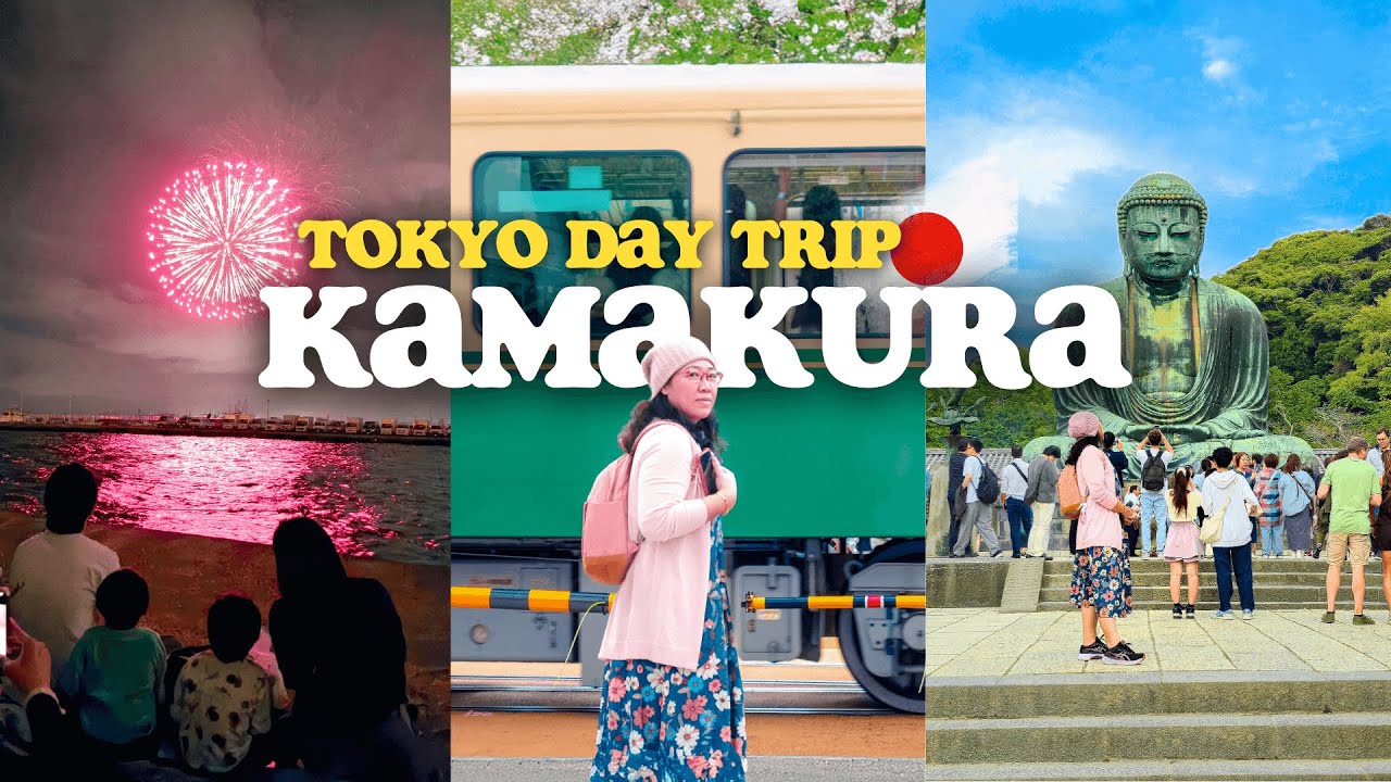 Tokyo Day Trip to Kamakura | Bamboo Forest, Great Buddha, Komachi Street and Enoshima Fireworks 🇯🇵