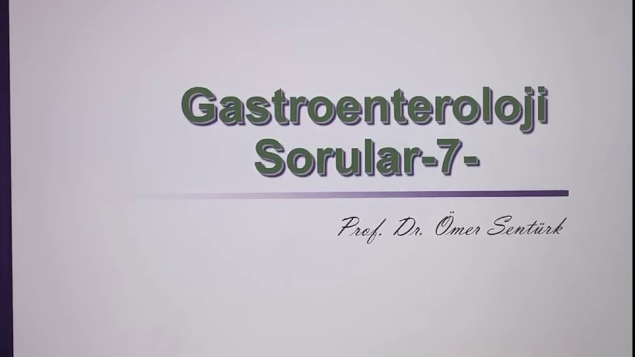 Gastroenteroloji Sorular 7