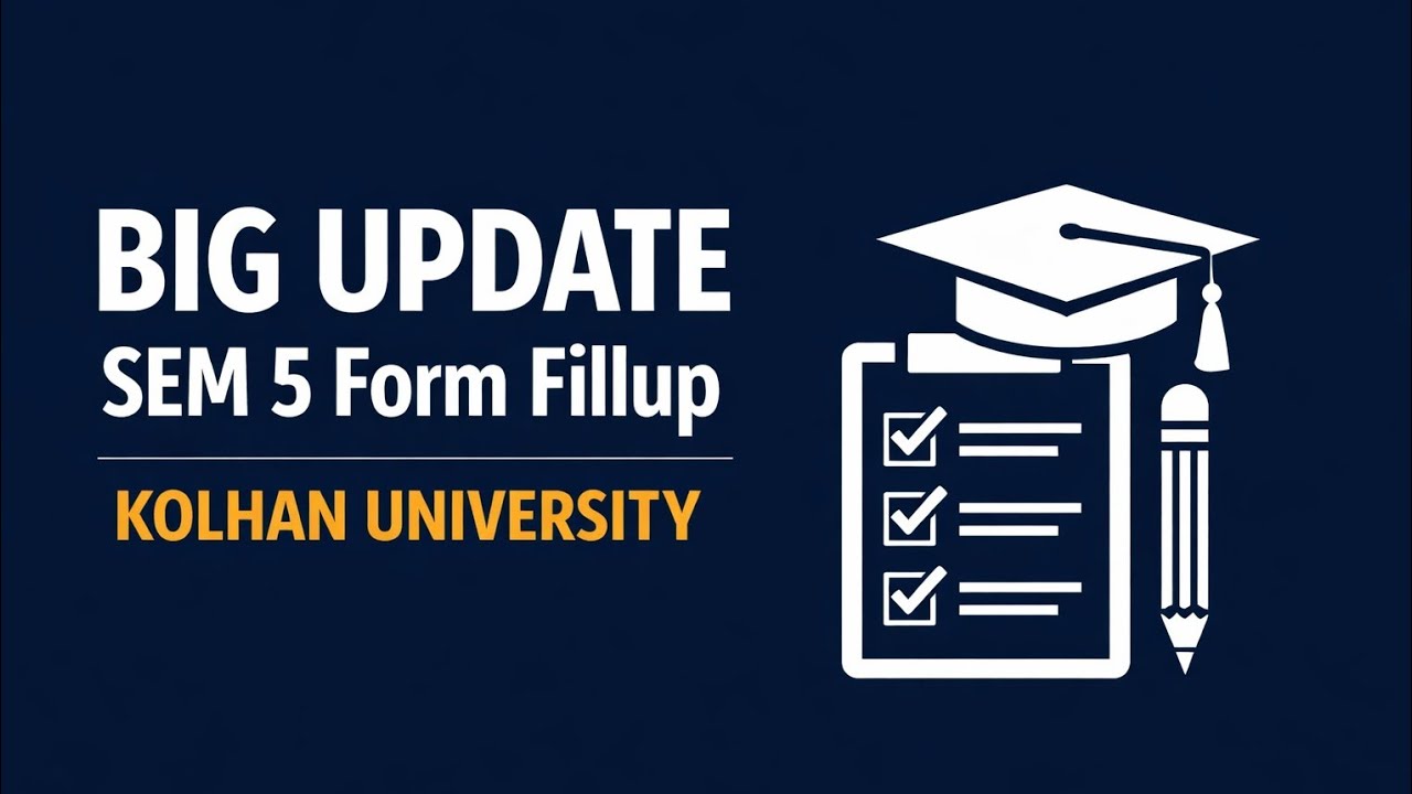 FYUGP 5th Semester Exam Form Kab Bharein? | Kolhan University Update #ExamFormFillUp