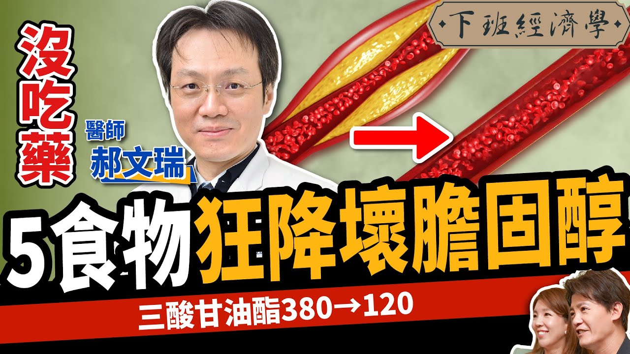 【健康】不吃藥狂降壞膽固醇！名醫曝5大超級食物清血管：三酸肝油酯380→120！ft.郝文瑞醫師｜下班經濟學447