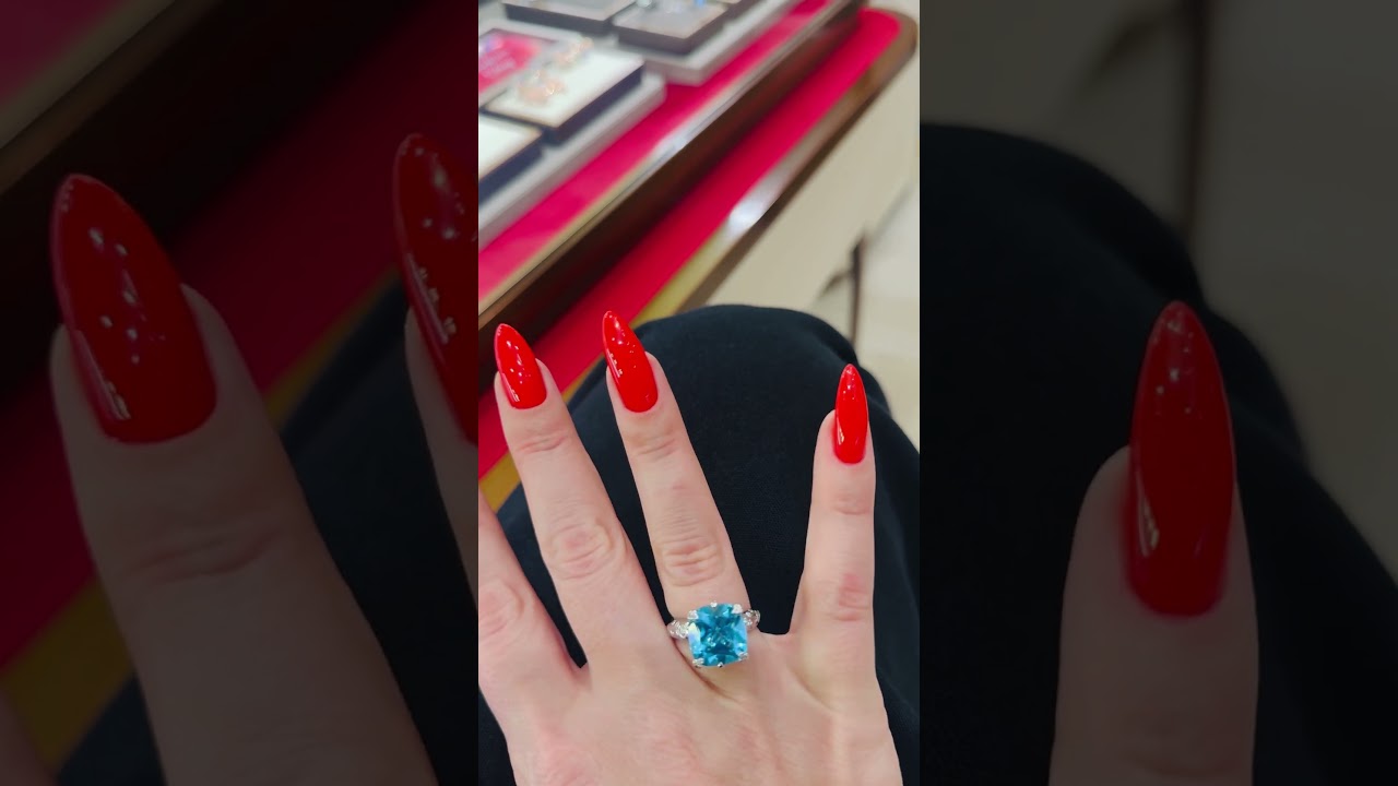 Белое золото+ топаз+бриллианты за 1500&euro;