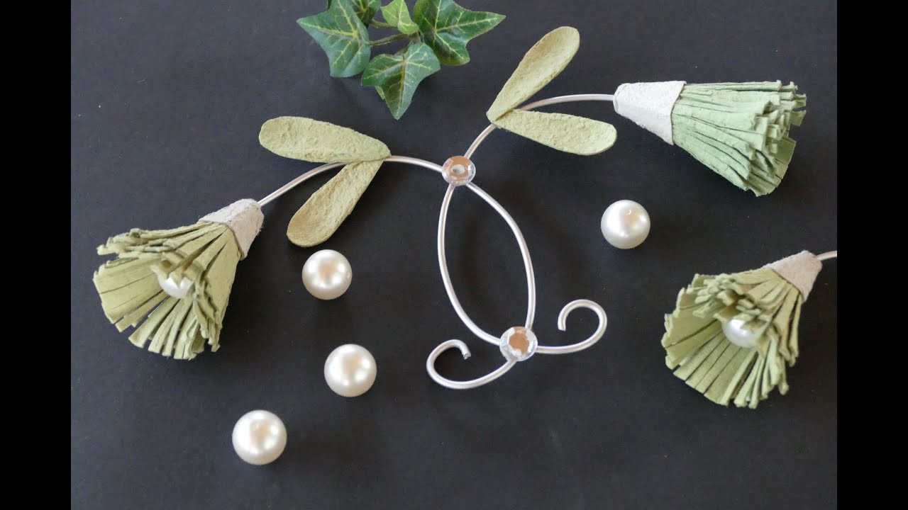 DIY wundersch&ouml;ne Bl&uuml;tendeko aus Eierschachteln  &ndash; Fr&uuml;hlingsdeko &ndash;Flower decoration made of egg boxes