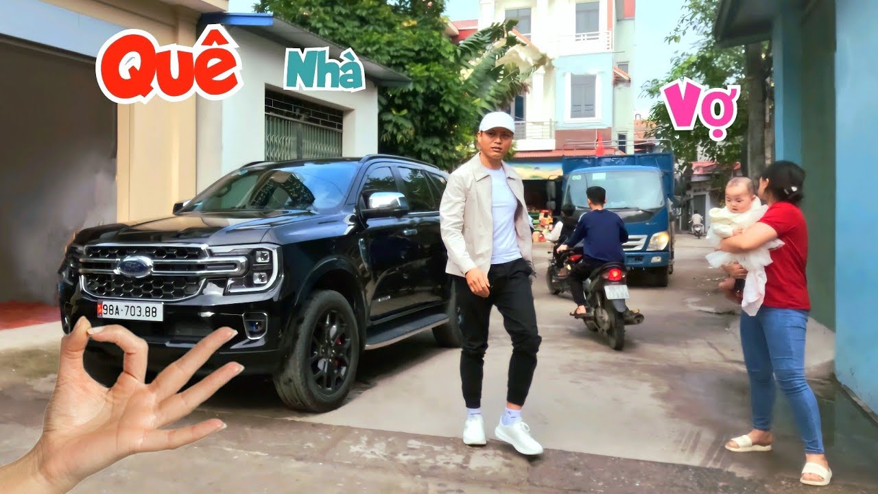 Lái Ôtô Mới Về Thăm Quê Vợ - Và Phản Ứng Của Các Em Nhỏ Khi Lần Đầu Thấy / Quế Nghịch