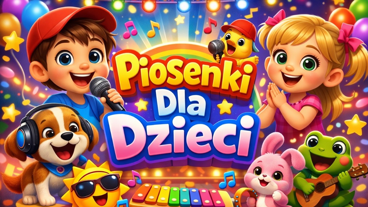 🌈 Piosenki dla Dzieci LIVE 🔴 Najlepsza Zabawa i Wspólne Śpiewanie! 🎤✨🎈