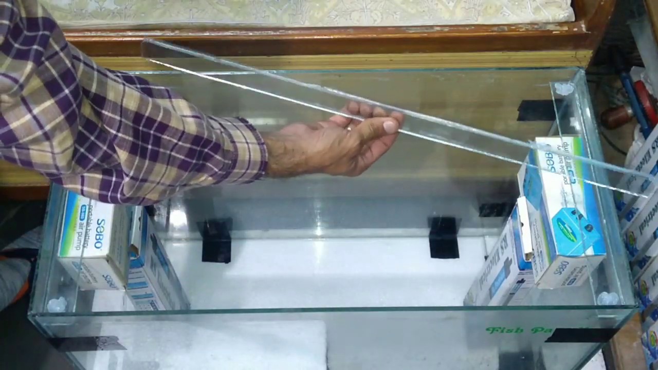 #179. How to secure glass aquarium with brace bars.