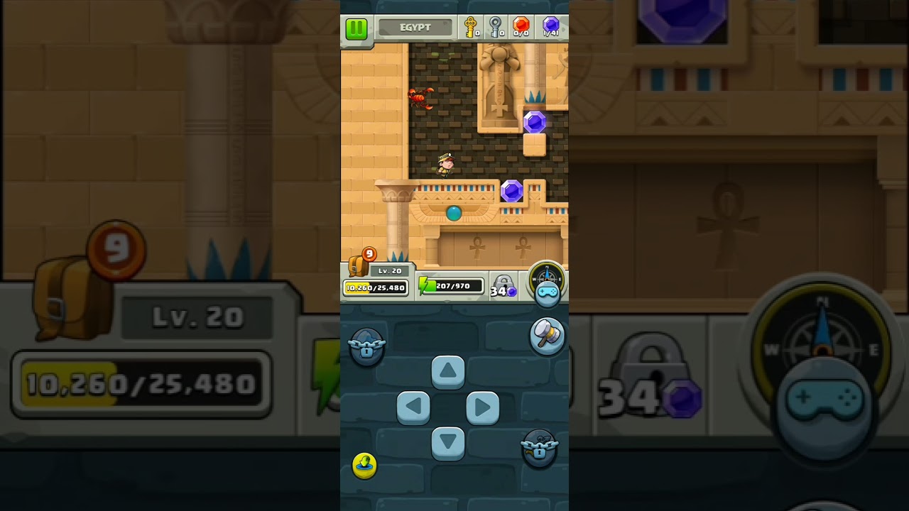 Diamond Quest | egypt | stage 9 | secret path | #games #diamondquest