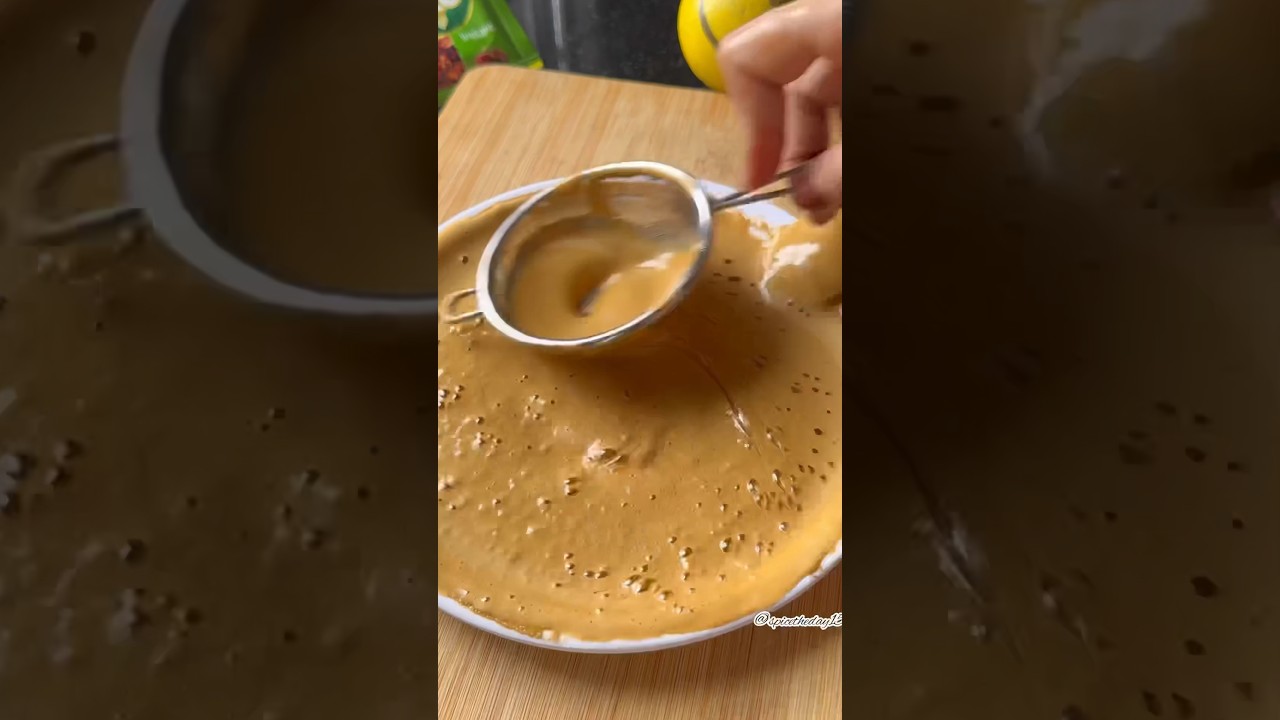 Viral frothy cold coffee with a tea strainer 😋 #coldcoffee #coffeelover #coffee