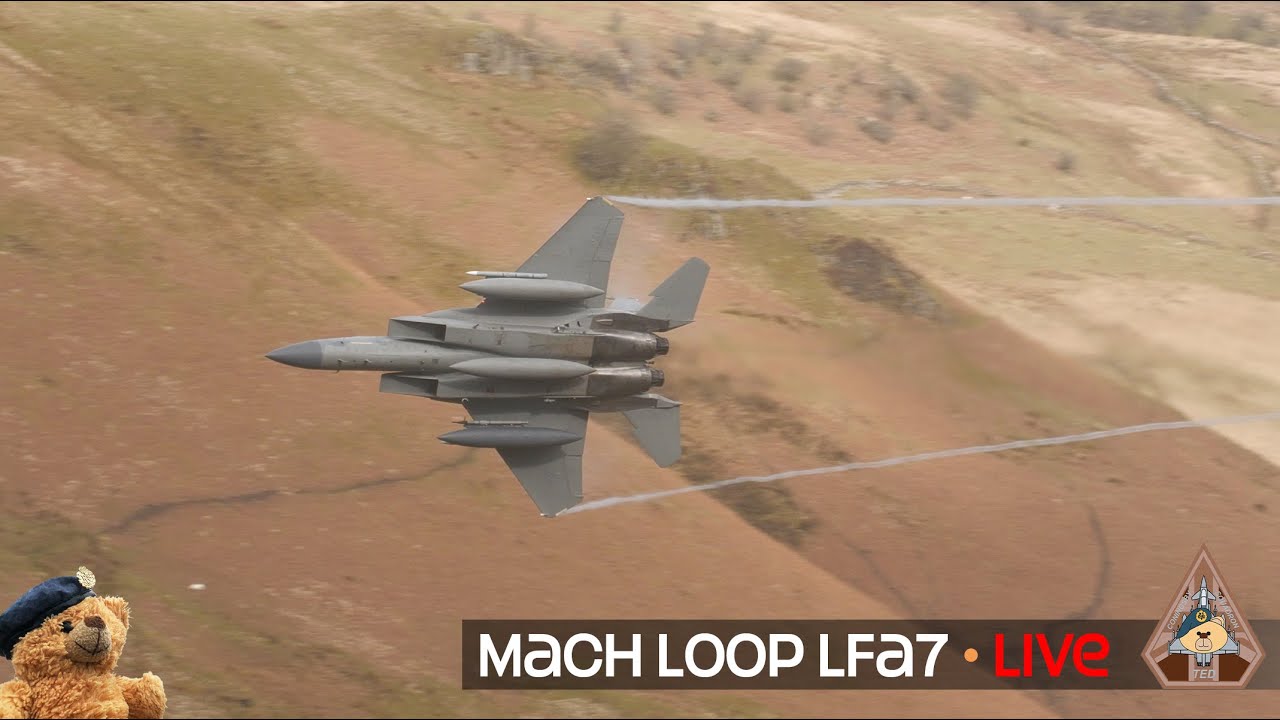 LIVE BEST MACH LOOP LOW FLYING AREA 7 TYPHOON F-35 A400 CAD EAST • NORTH WALES LFA7 30.07.24