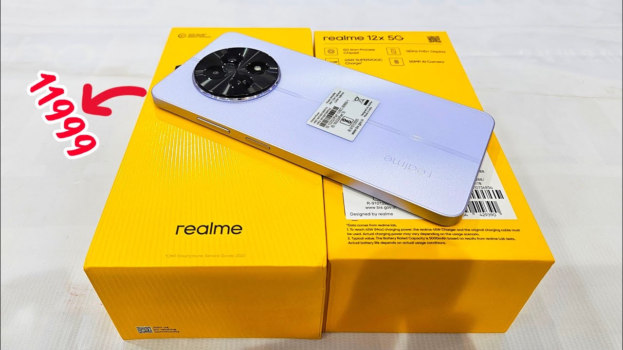 Realme 12x 5G 4/128 Unboxing and Price Details | backup  is very good Under 11999