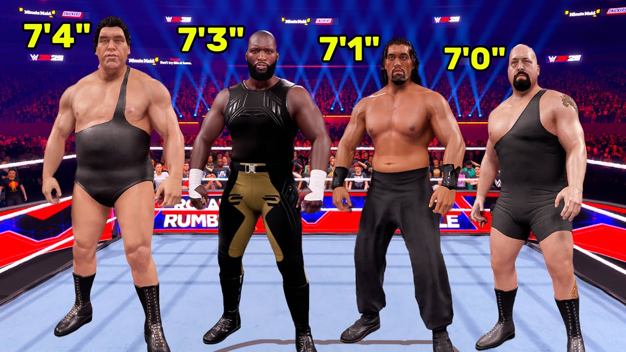 Королевская битва WWE 2K25, но только для высоких рестлеров!
