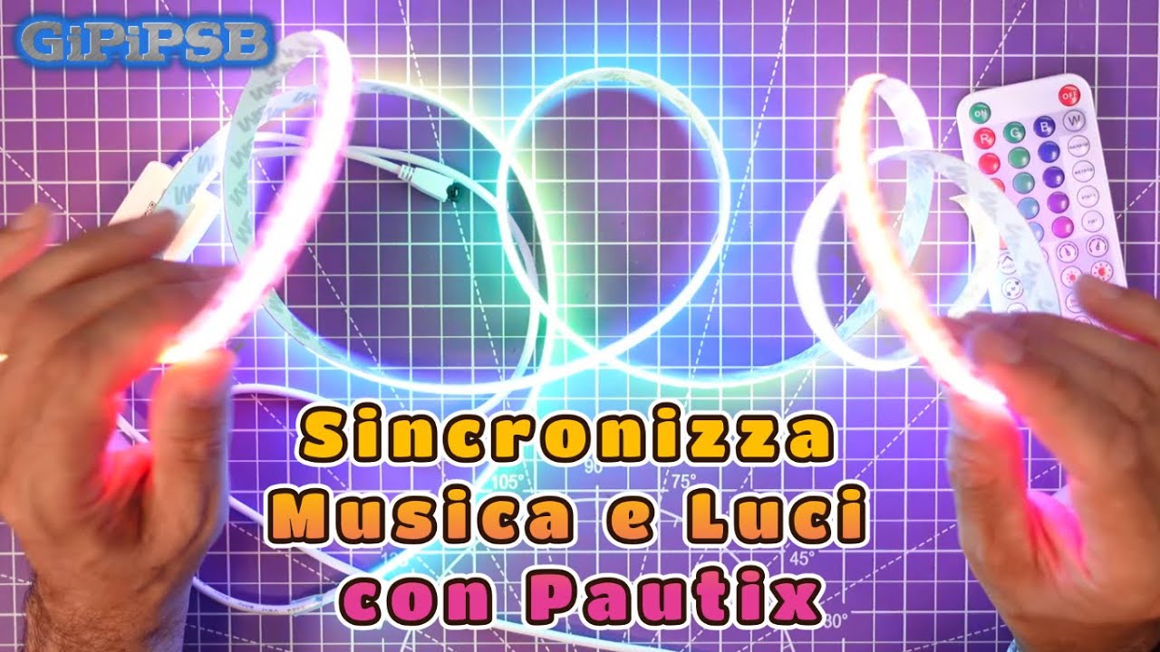 Pautix Striscia LED COB RGB: Controllo Intelligente con Bluetooth, IR e Sincronizzazione Audio