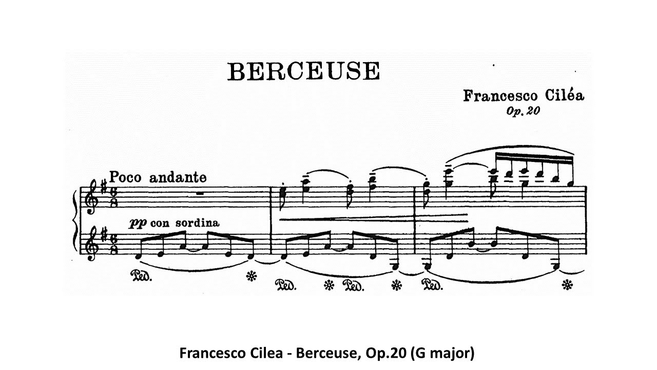 Francesco Cilea - Berceuse, Op.20 (G major)