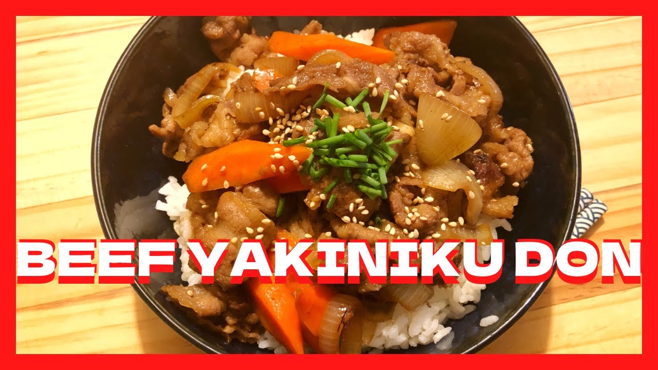 【Japanese recipe】Beef yakiniku don / Beef rice bowl