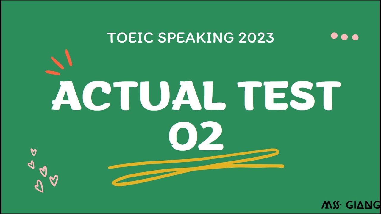 TOEIC SPEAKING 2023 | РЕАЛЬНЫЙ ТЕСТ 02