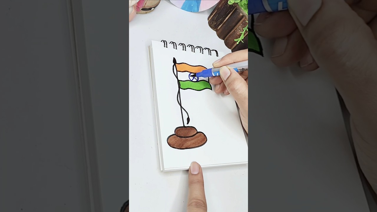 simple flag drawing #drawingforkids #art