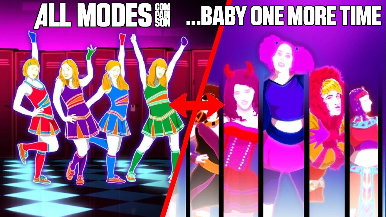 JUST DANCE COMPARISON - ...BABY ONE MORE TIME [ALL MODES]