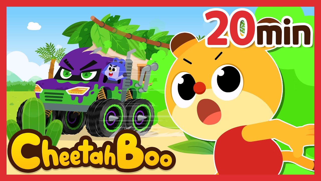 Stop there! | Villain Monster Car VS. Dino Car Reino! | Nursery rhymes & Kids Song | #Cheetahboo