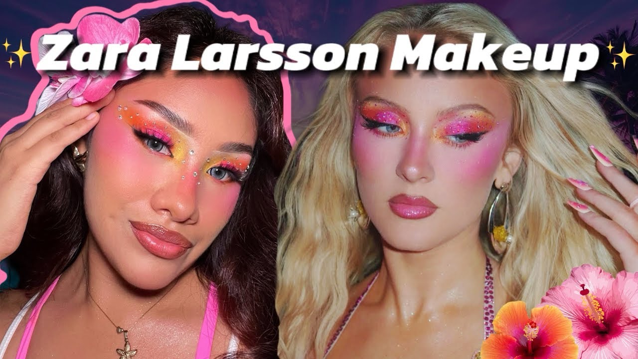 MAKEUP TUTORIAL, RECREANDO EL MAQUILLAJE DE ZARA LARSSON ✨🩷🐬