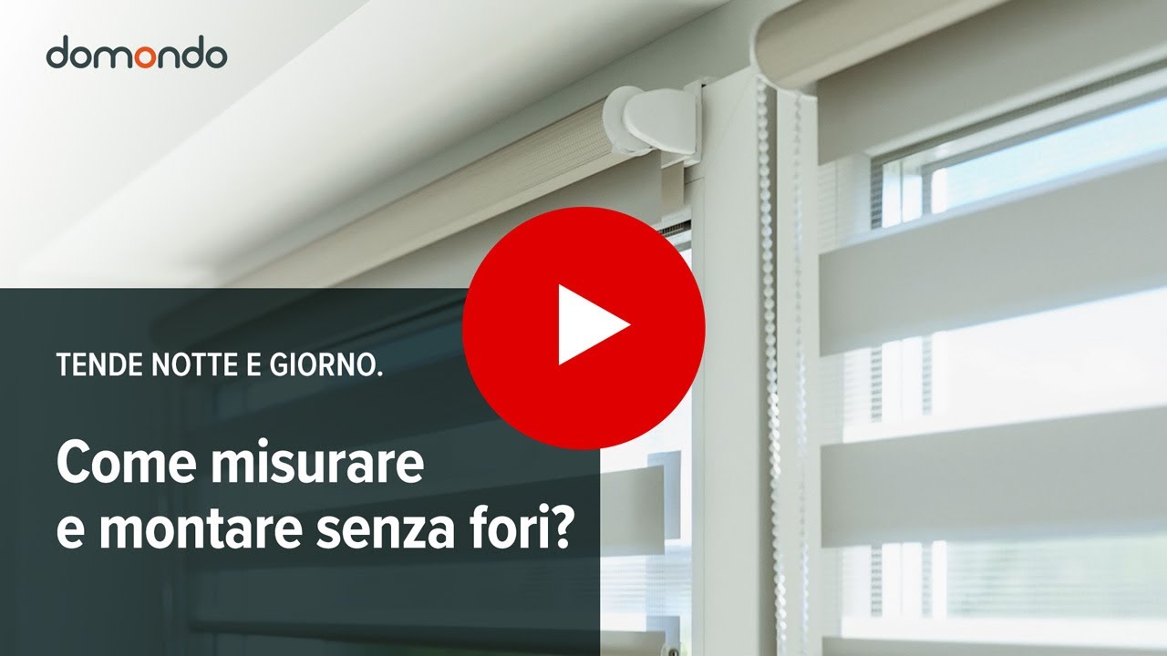 Istruzioni di misurazioni e montaggio della tenda notte e giorno senza forare