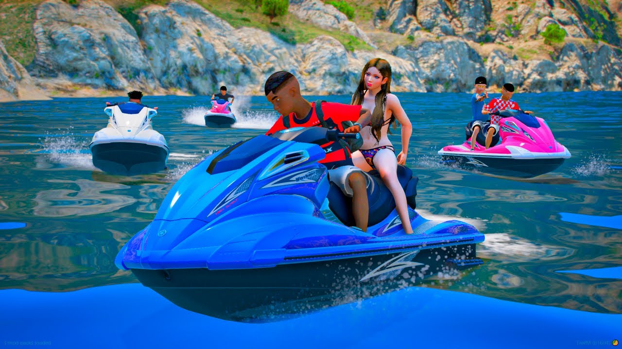 GTA V: VIDA REAL | LEVEI MINHA NAMORADA PARA ANDAR DE JETSKI NA REPRESA