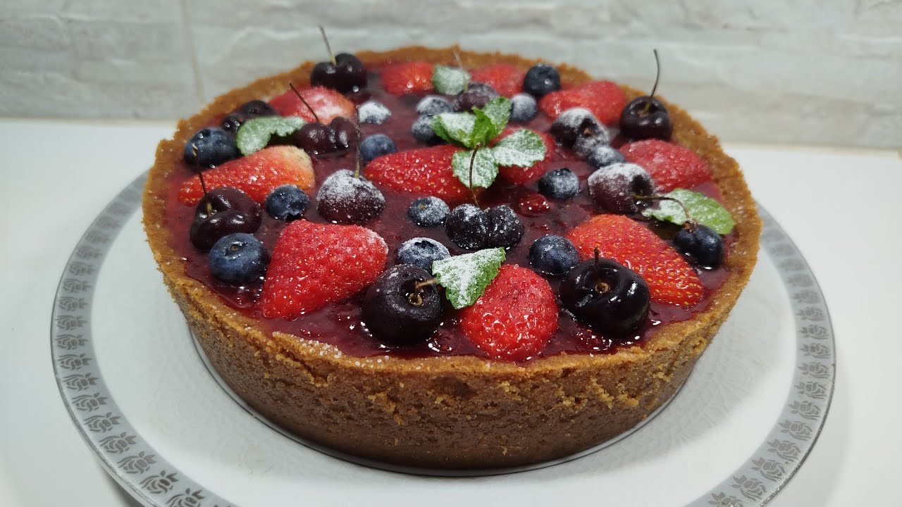 Torta de frutas vermelhas - Sobremesa para o NATAL - Super fácil de preparar 