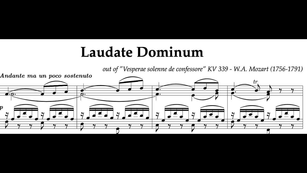 LAUDATE DOMINUM KV 339 by  W. A. MOZART - LEONARDO LAURINI MUSIC - PIANO/VOICE TUTORIAL