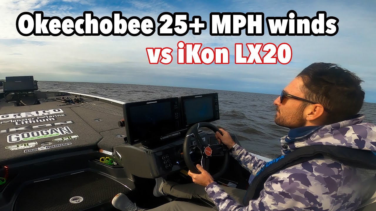 Bass Boat vs 25+ MPH WINDS!! iKon to the TEST!!