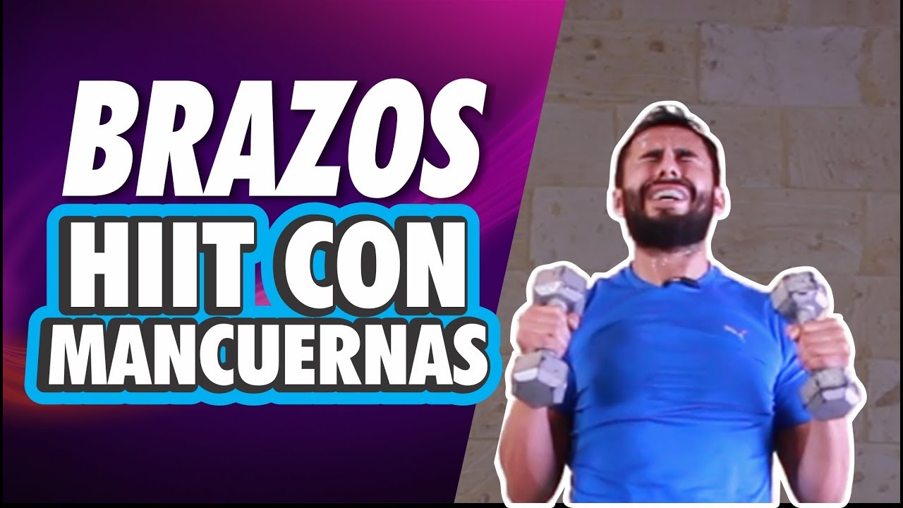 Tonifica Brazos con Mancuernas // HIIT QUEMAGRASA