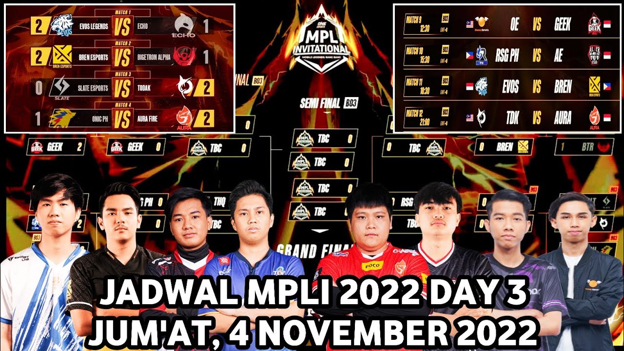 JADWAL MPLI 2022 DAY 3 JUM'AT, 3 NOVEMBER 2022! JUARA M1 VS JUARA M2