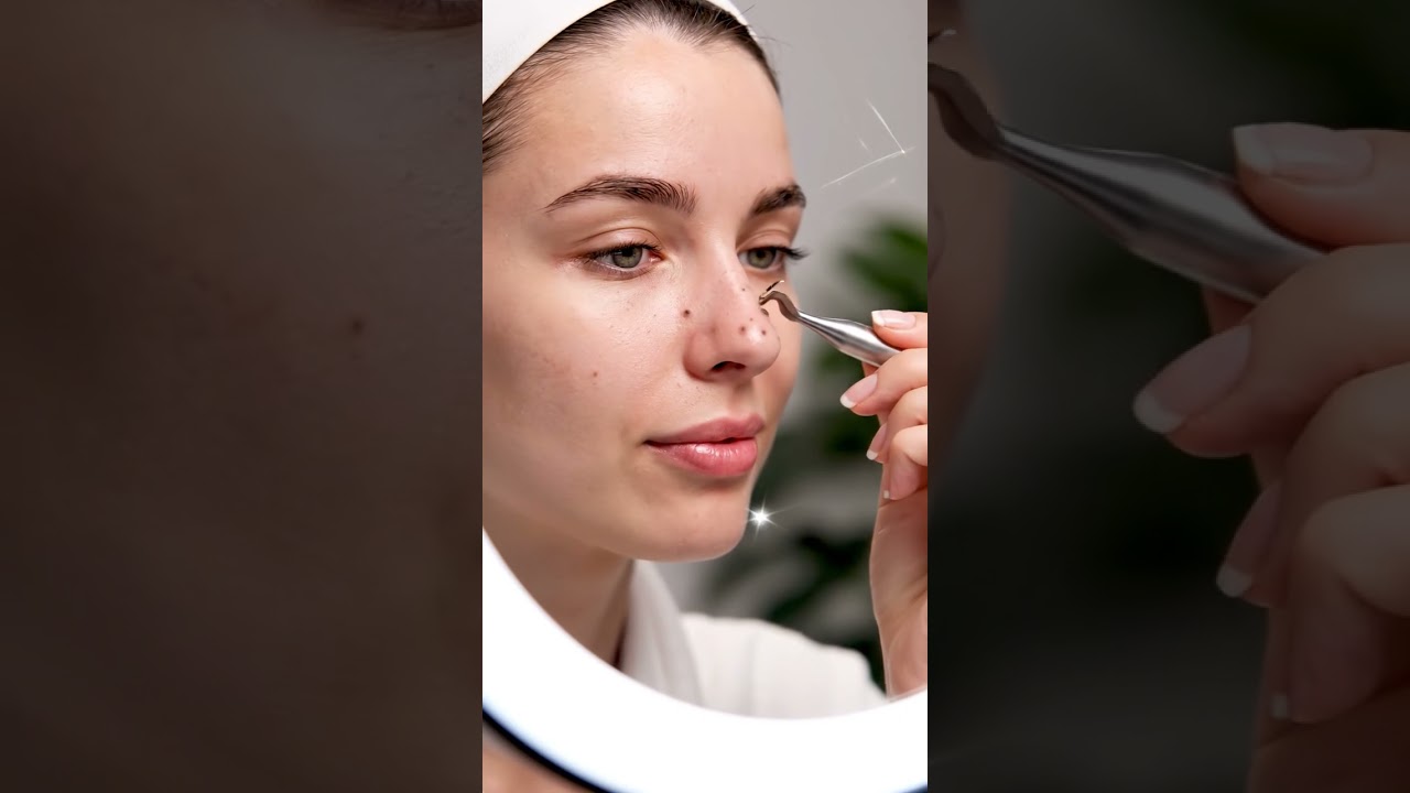 Soft Breath Whisper ASMR | Girl Cleans Blackheads by Hand | Relaxing Deep Pore Video