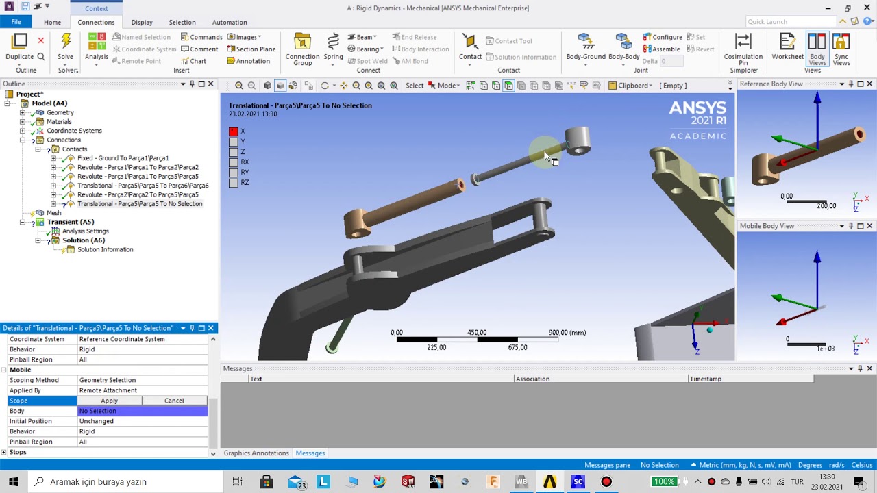 Ansys ile Ekskavatör Mekanizma Analizi | Hidrolik Kol İncelemesi
