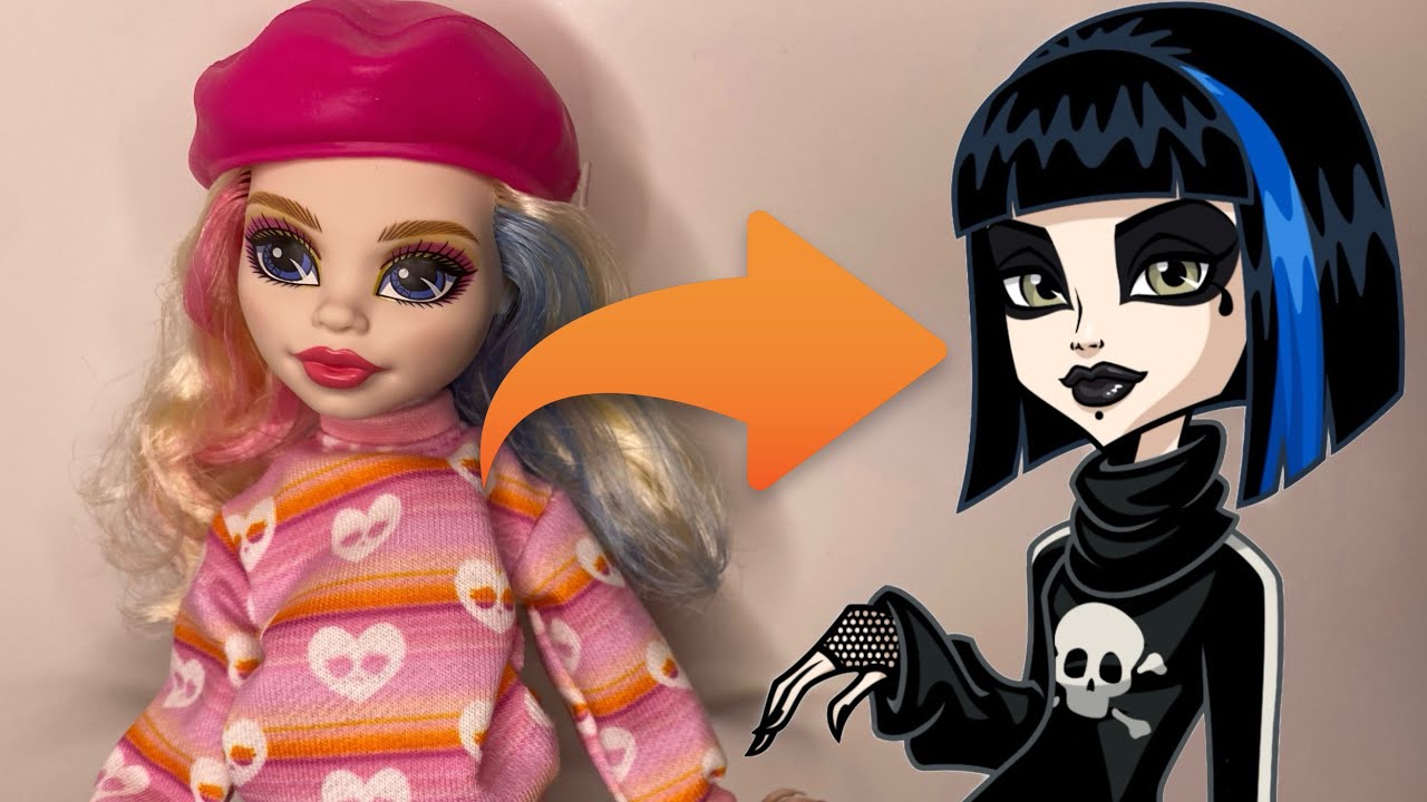 turning Clair from Monster High's Ghouls Rule movie into a custom fashion doll!