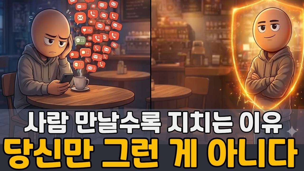 사람 만나는 게 유독 피곤한 이유, 당신이 약해서가 아닙니다