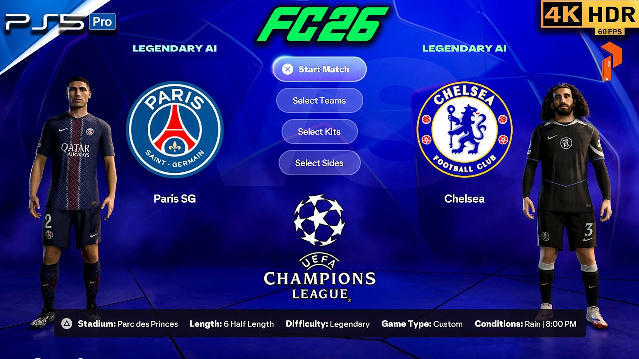 Champions League Clash! PSG vs Chelsea | FC 26 PS5 4K HDR   #fc26 #ps5 #4k #fyp #football #viral