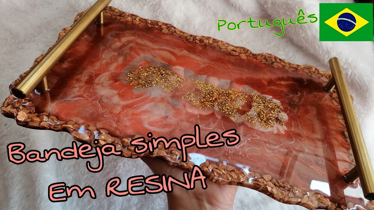 Bandeja simples em RESINA EPOXI [FÁCIL]
