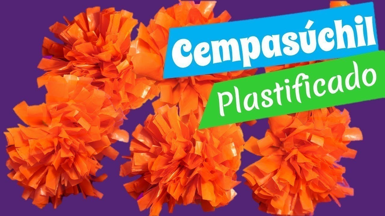 FLOR DE CEMPASUCHIL DE PLÁSTICO😱🎃🌼