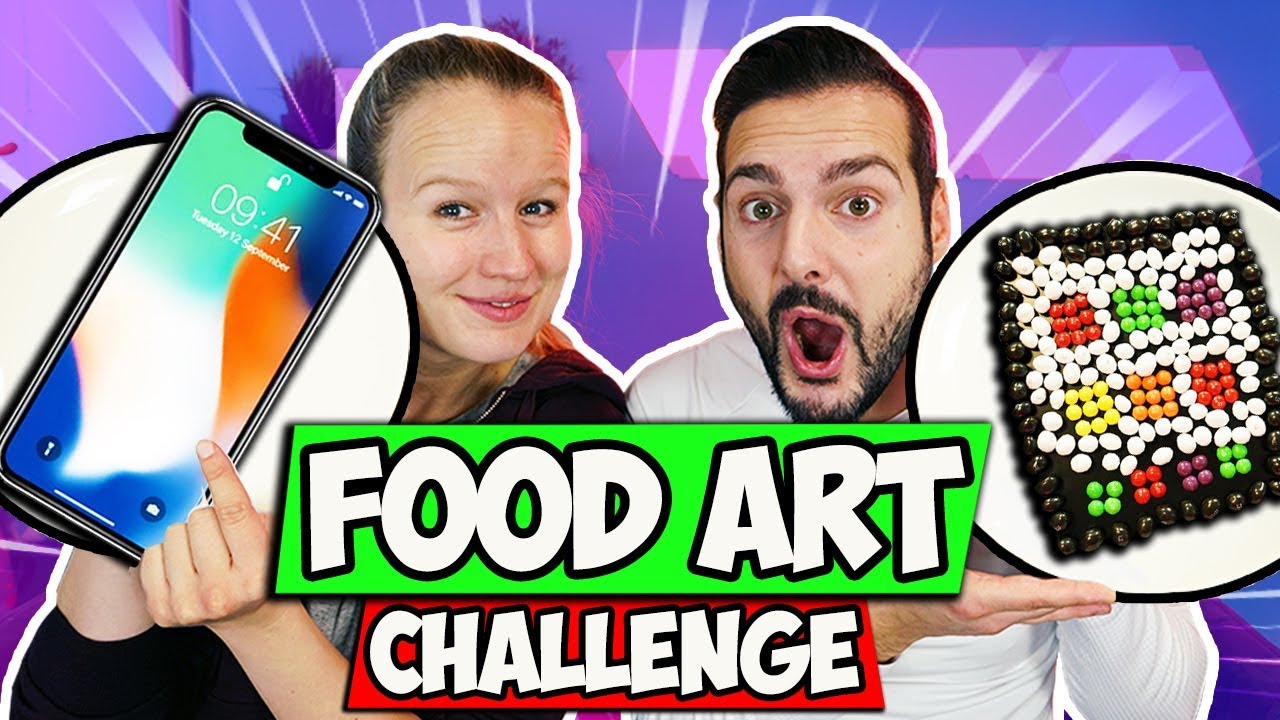 MEGA FOOD ART CHALLENGE mit iPhone aus Schokolade und Skittles - Kaan Vs. Kathi