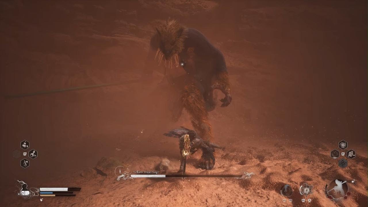 Black Myth: Wukong Yellow Wind Sage boss fight.