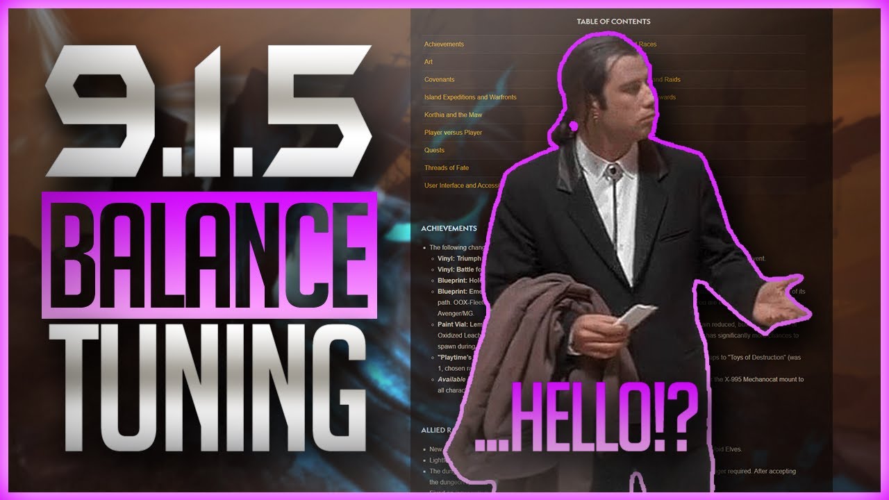 ALL the 9.1.5 Spec & Balance Tuning Changes......ok no really where's the rest?