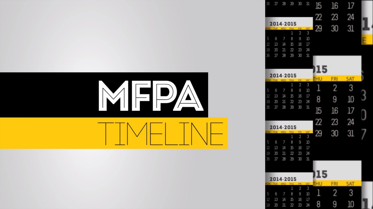 MFPA Timeline 2014/2015