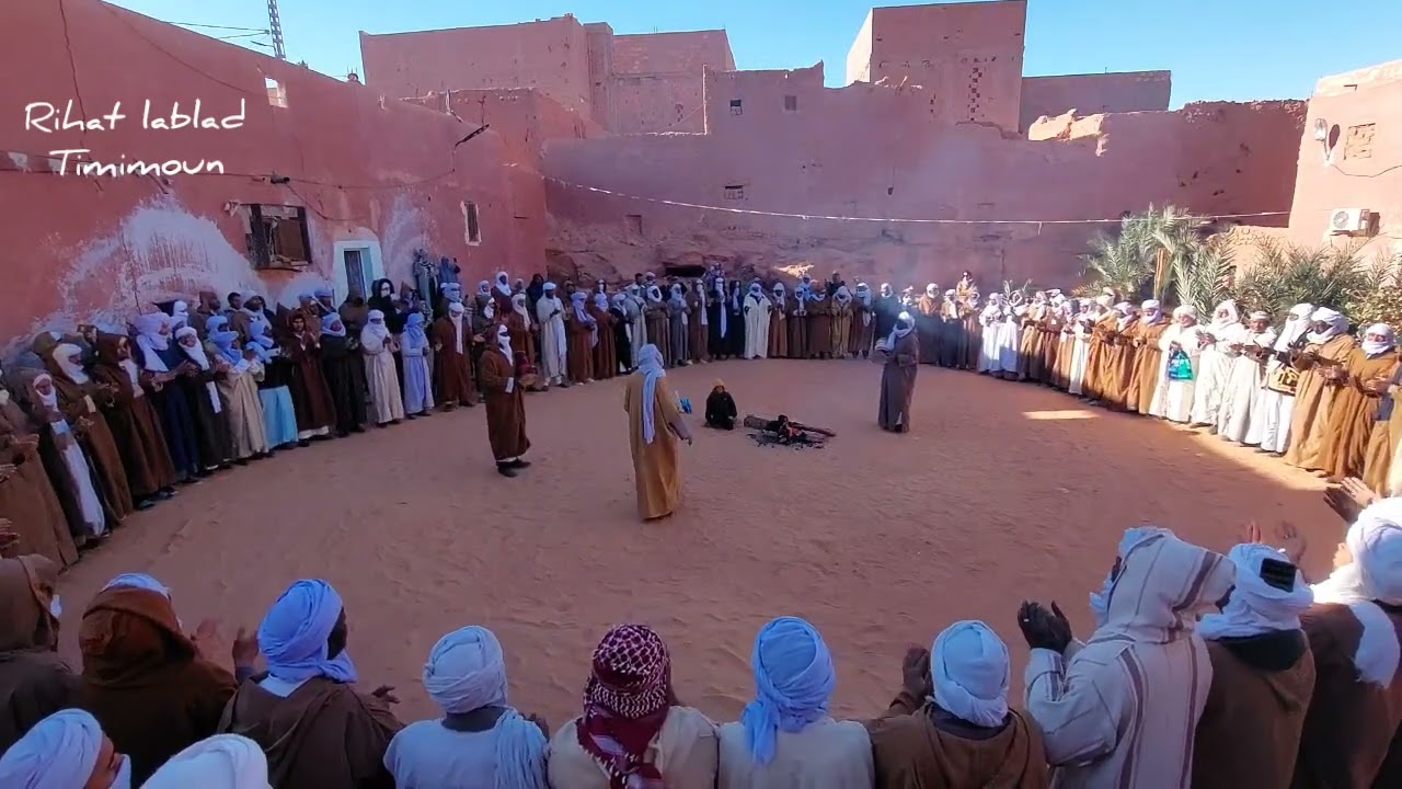 اهليل  ن تفرياط  ساحة الزرڨة تيميمون زيارة سيدي عثمان