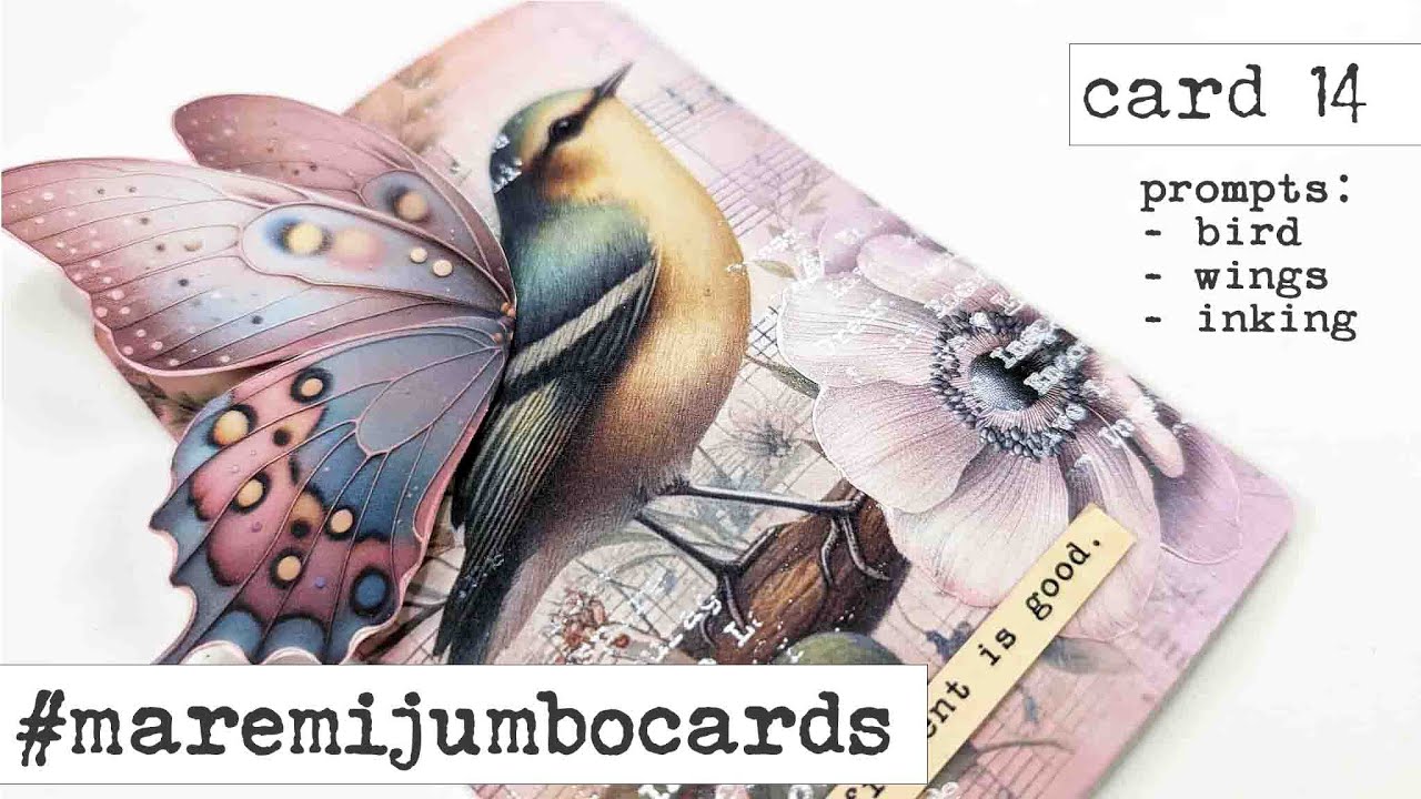 Different is good! #maremijumbocards - card (14) - prompts: Bird + Wings +Inking