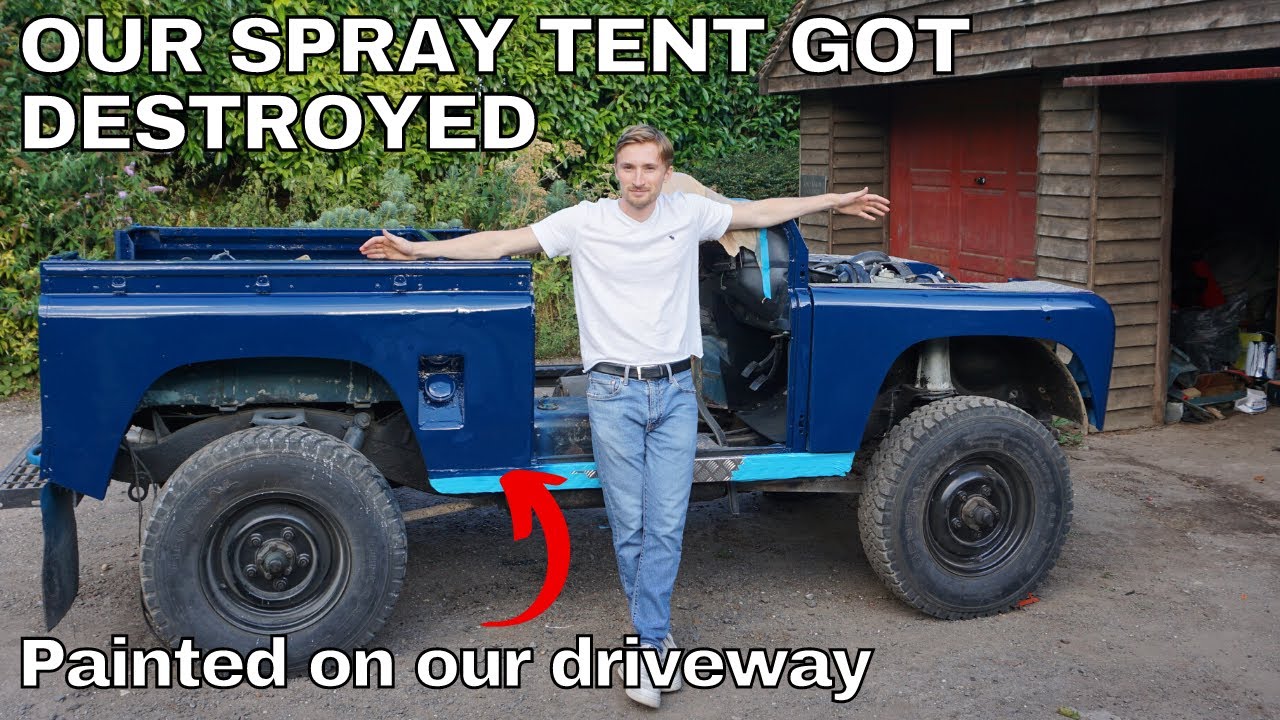 Spraying Our SOFT TOP Land Rover Defender 90