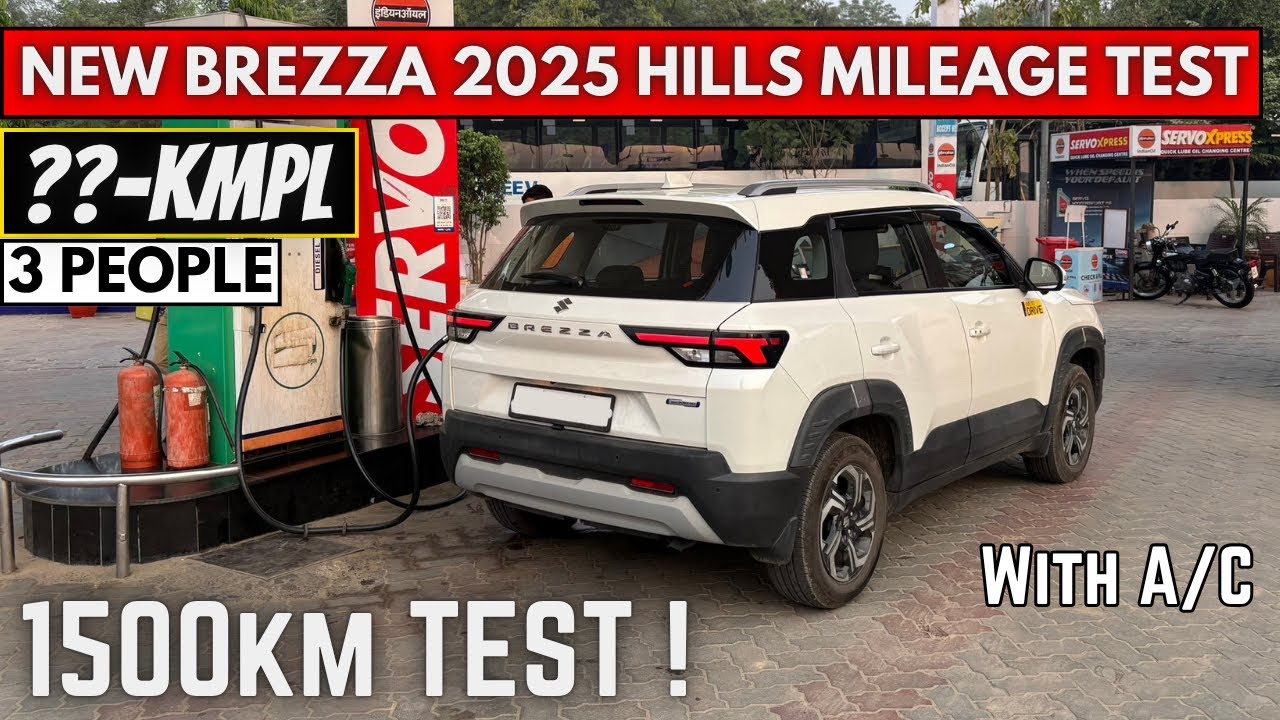 Maruti Brezza Facelift 2025 Mileage Test Petrol 2025 | Brezza Automatic Mileage | brezza zxi 2025