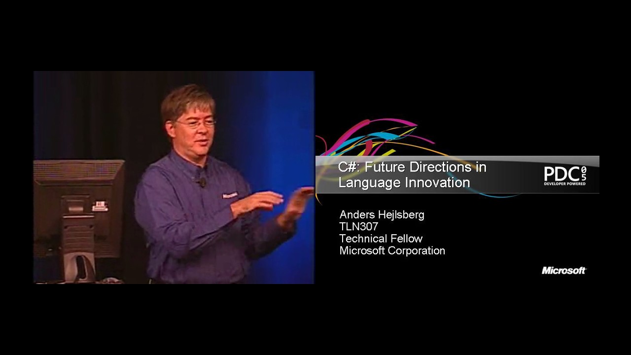 PDC 2005 - C#: Future Directions in Language Innovation - Anders Hejlsberg - 2005/09