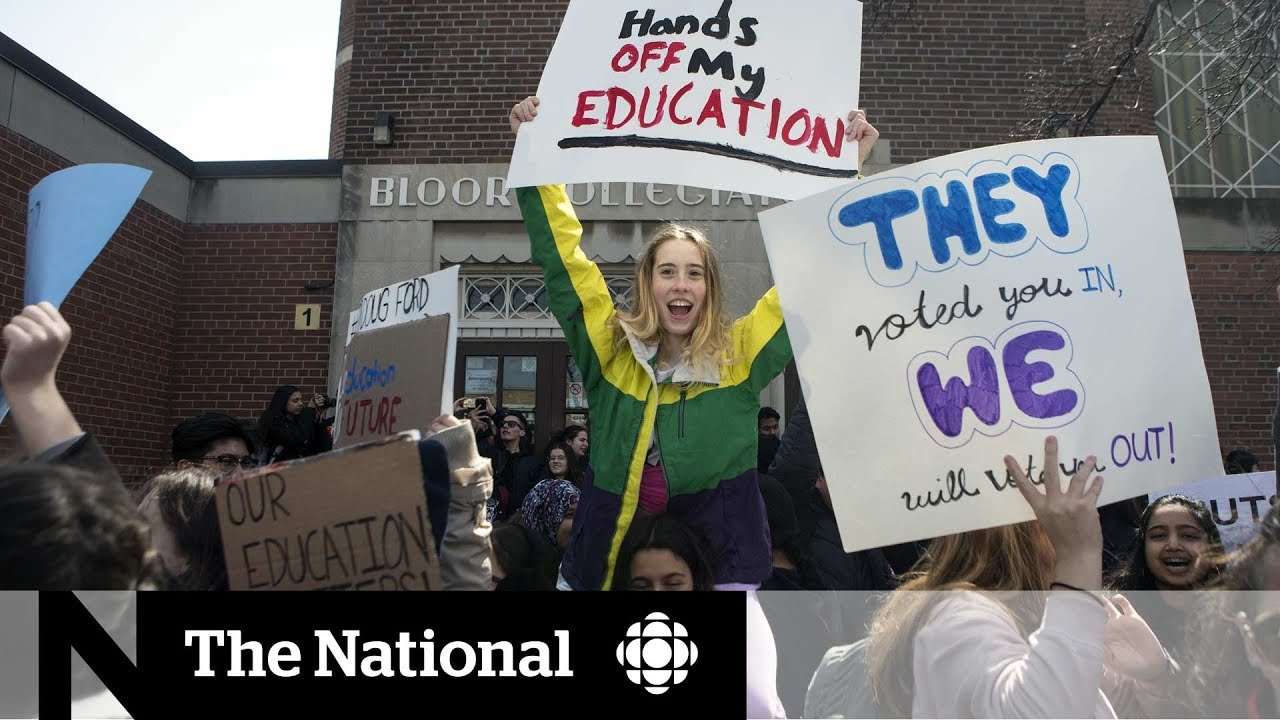 Thousands of Ontario students protest Doug Ford's changes to education