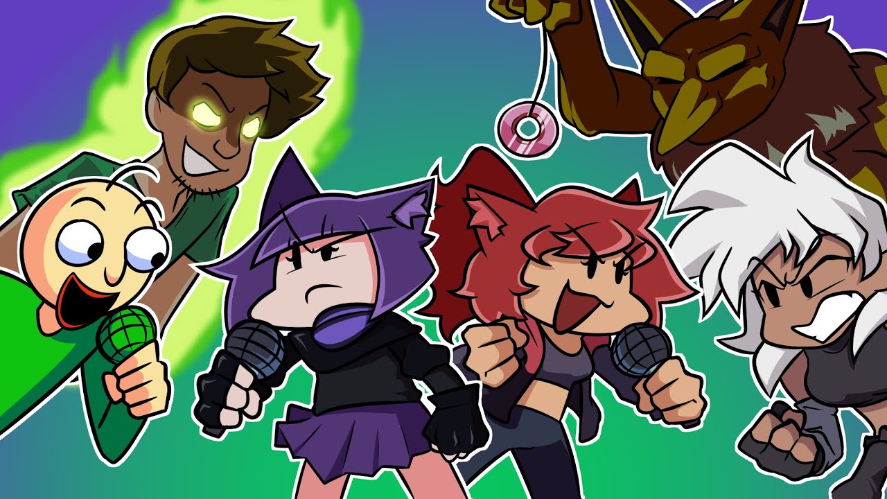 Rhythm Game Veteran vs. WB Shaggy, Hypno, Baldi & Arizona! (Friday Night Funkin' Mods)