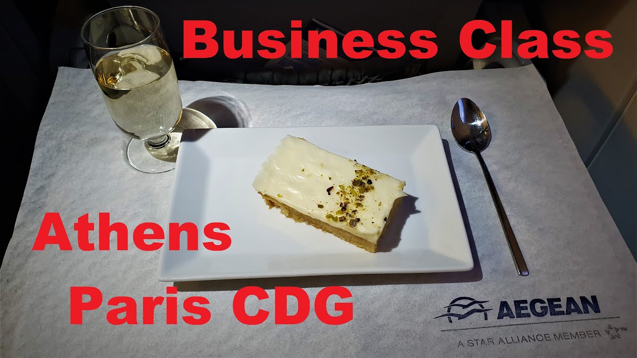 AEGEAN BUSINESS CLASS - One of the best in Europe! | Athens - Paris CDG | Airbus A320
