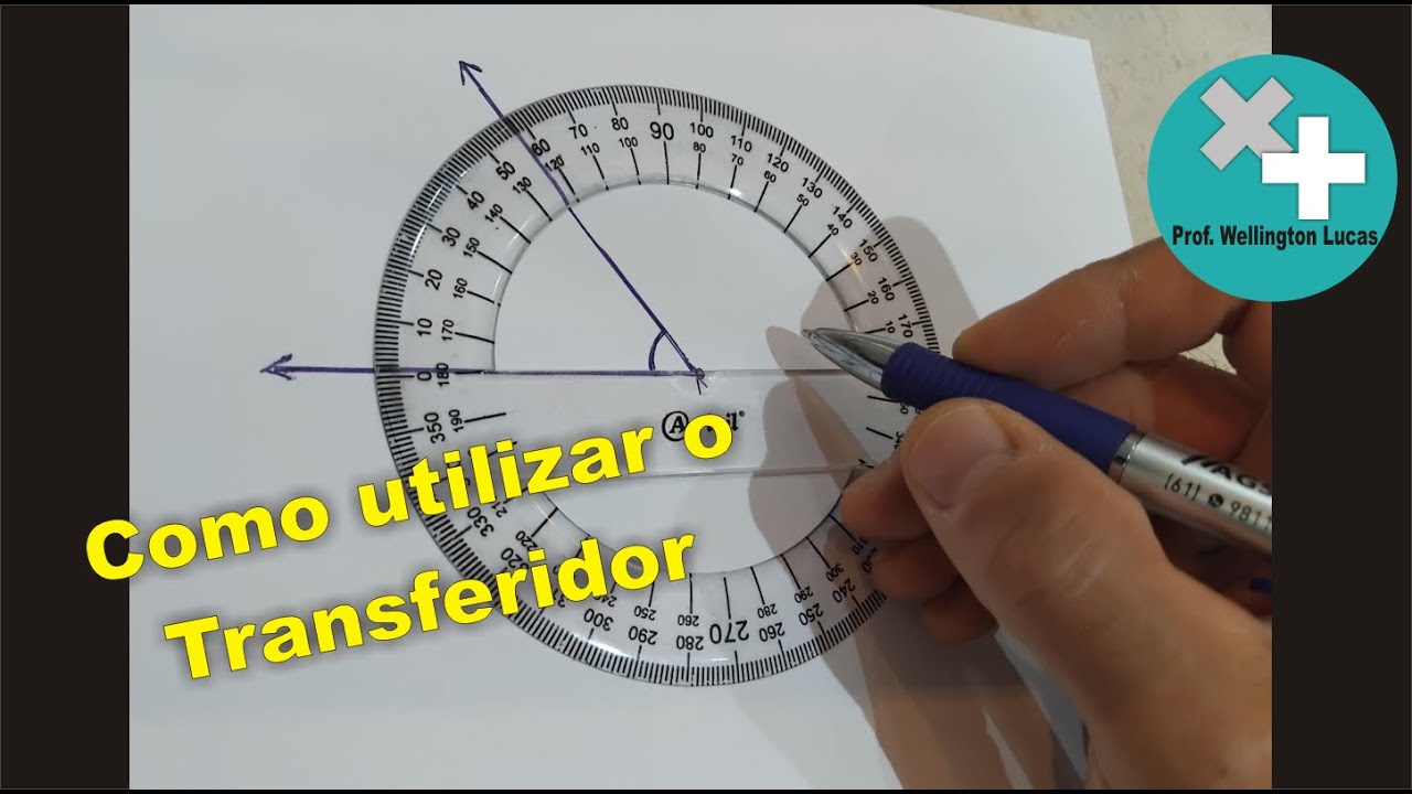 Como utilizar  o Transferidor  para construir ou medir ângulos