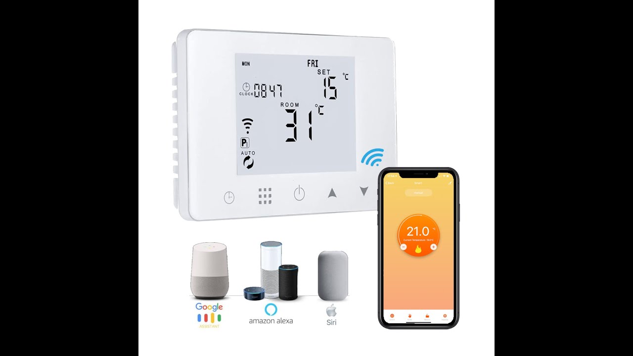 Termostato intelligente Wi-Fi domyno installazione a parete e configurazione alla rete con App